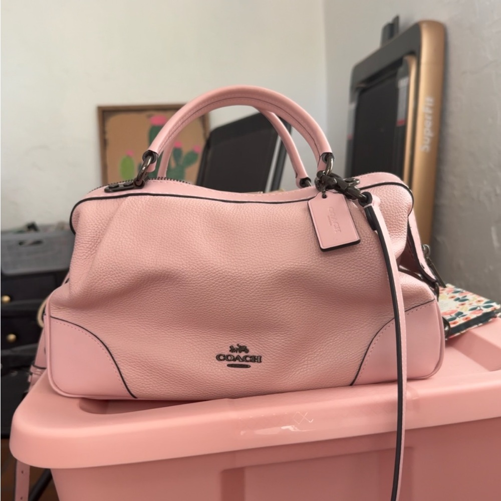 Coach Pink Leather Satchel Bag